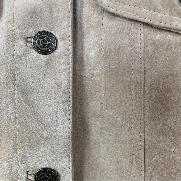 For Joseph Suede Button Up Tan Blazer Jacket Size L - Picture 3 of 7